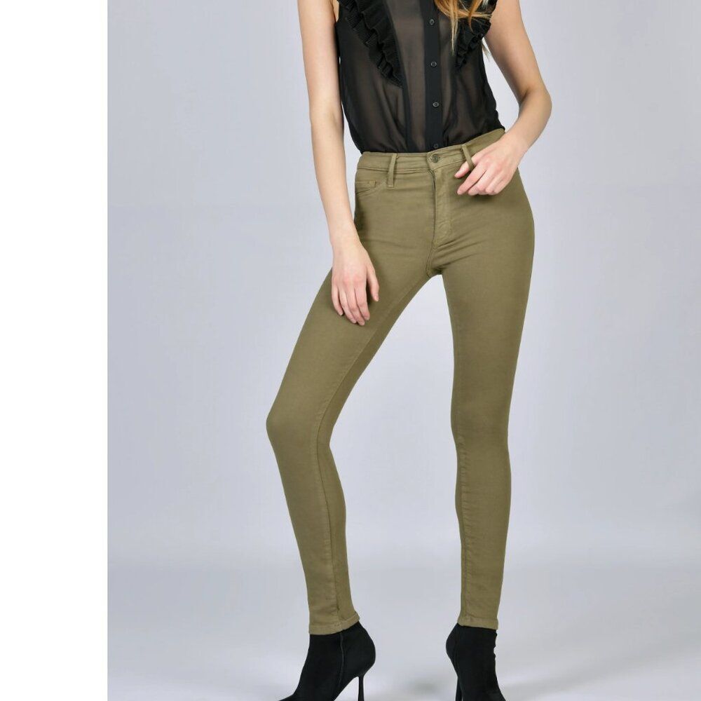 Black Orchid Gisele High Rise Skinny Clover & Over Olive Green Size 27 NWT